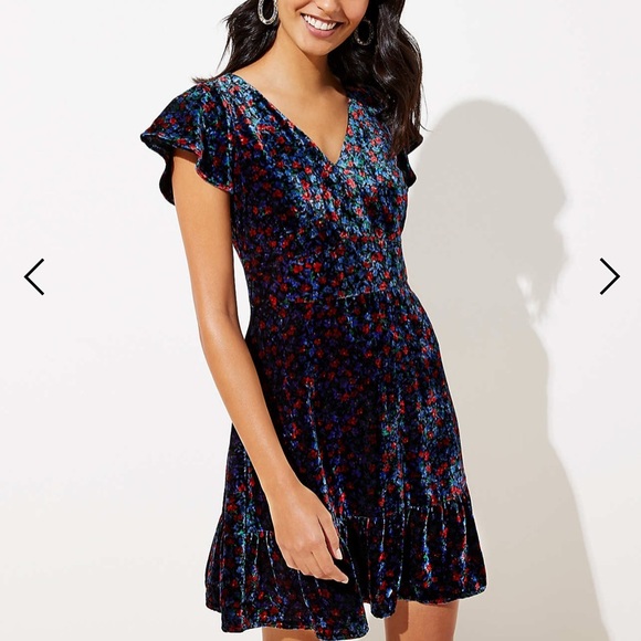 LOFT Dresses & Skirts - LOFT Velvet Flare Dress - NWOT!!